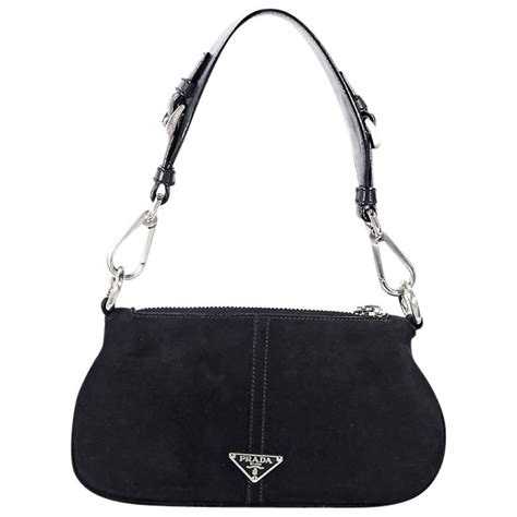 prada woven bag black|prada suede shoulder bag.